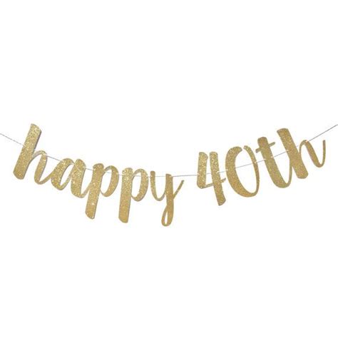 Happy 40th Banner Made With Low Shed Premium Glitter Cardstock Back