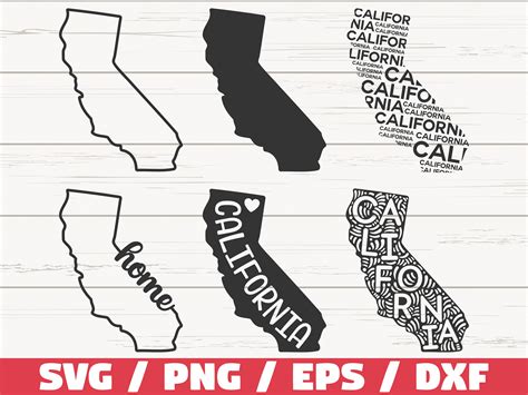 California State Svg Cut File Cricut Clip Art Etsy