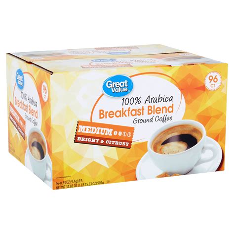 Great Value Arabica Breakfast Blend Coffee Pods Medium Roast
