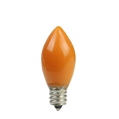 Pack Of 4 Opaque Orange Led C7 Christmas Replacement Bulbs Walmart