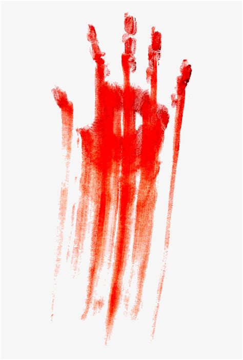 Bloody Hand Bloody Handprint Transparent Png X Free