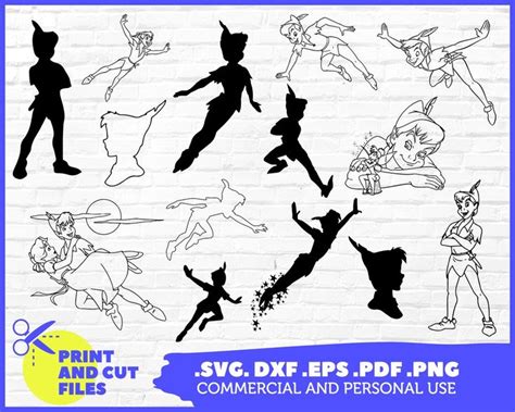 Peter Pan svg, Peter Pan Clipart, Peter Pan digital download, dxf files