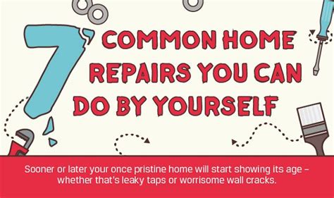 7 Common Home Repairs You Can Do By Yourself Infographic Home