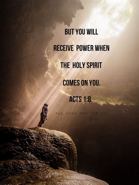 The Word For The Day You Will Receive Power When The Holy Spirit