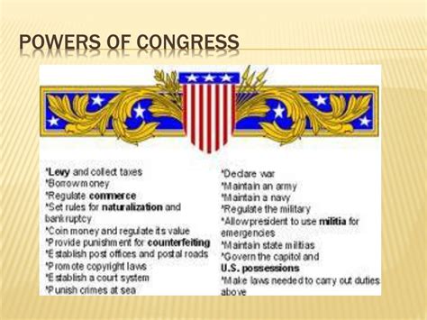 Ppt Powers Of Congress Powerpoint Presentation Free Download Id300401