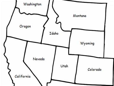Western Region Of The United States Printable Handout Teaching