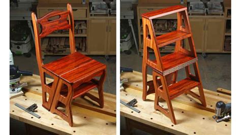 Convertible Step Stool Chair Free Woodworking