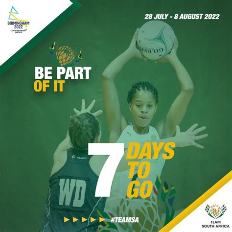 Netball South Africa On Twitter Just 1️⃣ Week To Go Until Birmingham