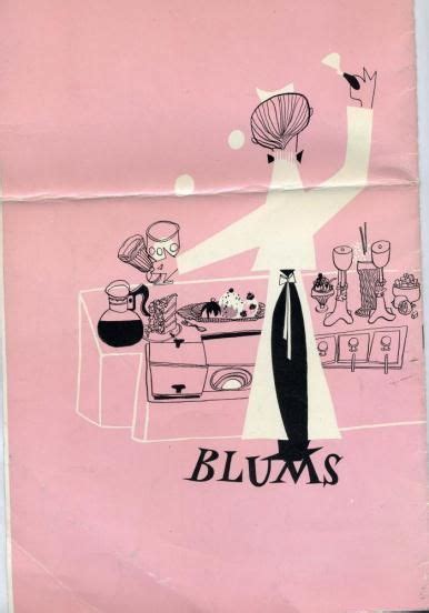 Blums Restaurant Menu San Francisco Stonestown 1960s San Francisco