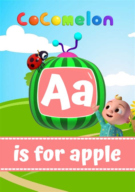 E Learning For Kids Printable Alphabet Cocomelon Letter Design