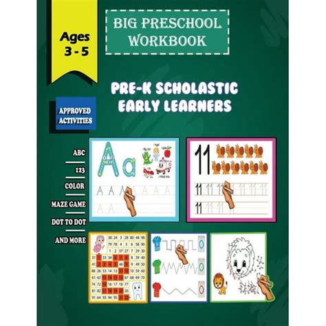 Big Preschool Workbook Pre K Scholastic Early Learners Ages 3 5