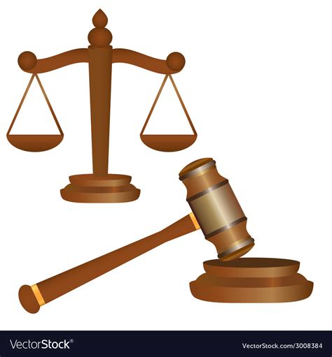 Gavel And Scales Royalty Free Vector Image Vectorstock