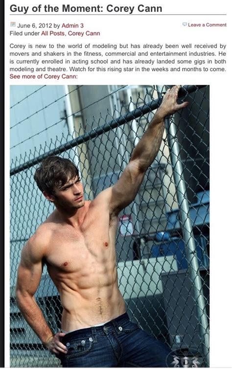 Corey Cann All American Guysamerican Sexiest Male Fitness Model💞👌 Musely