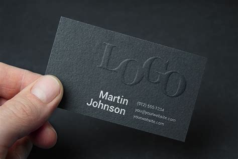 embossed business card mockup  graphicburger