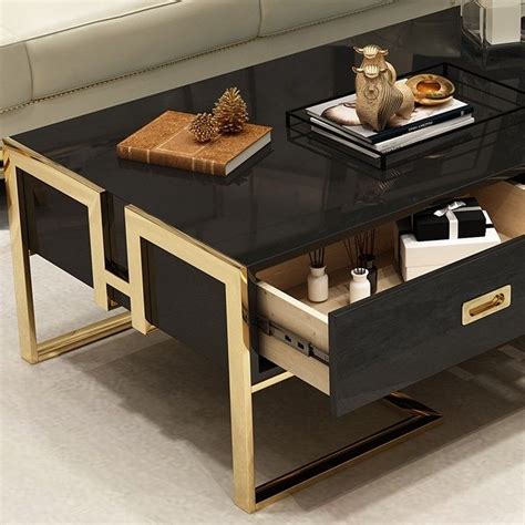 Although it may seem like a small detail, coffee tables with open storage can be a big storage solution for active families. Jocise Contemporary Black Rectangular Storage Coffee Table ...