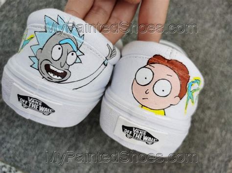 Rick And Morty Vans Custom Vans Slip Ons Custom Hand Painted Van