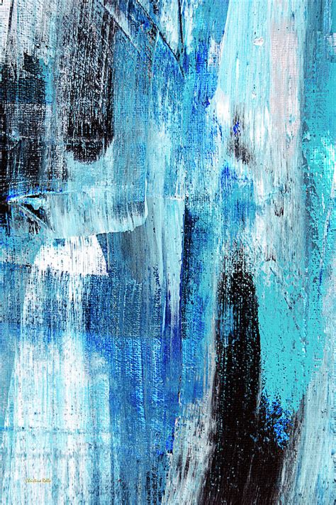 Black Blue Abstract Painting Painting By Christina Rollo