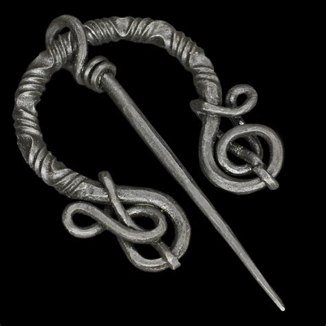 Decorated Iron Cloak Pin From Birka Etsy