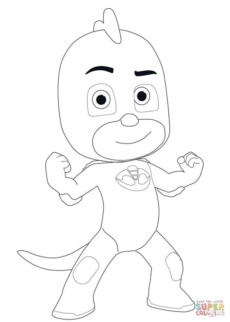 Gecko From Pj Masks Coloring Page Free Printable Coloring Pages