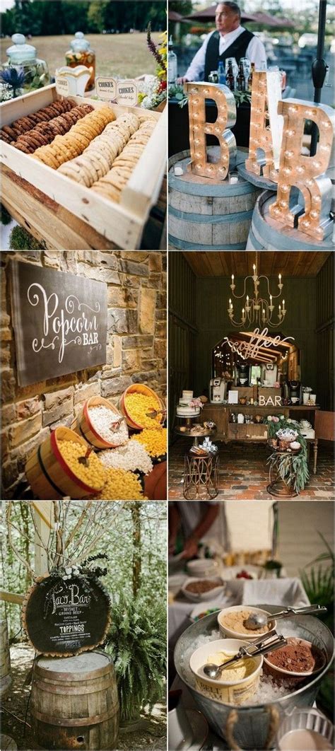 Trending 15 Wedding Reception Bar Ideas For 2018 Wedding Snack Bar