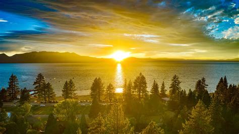 Lake Tahoe California Sunset 4k Youtube
