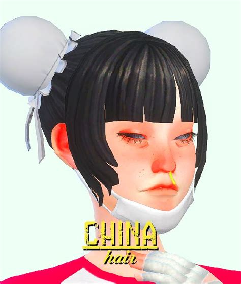 China Hair Sims 4 Anime Sims 4 Characters Sims 4