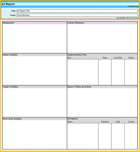 A3 Report Template Xls 2 Templates Example Excel Templates