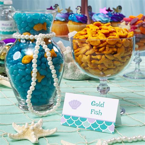 How To Set Up A Beautiful Mermaid Party Mermaid Party Food Sea