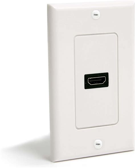 Single Outlet Female Hdmi Wall Plate White Uk