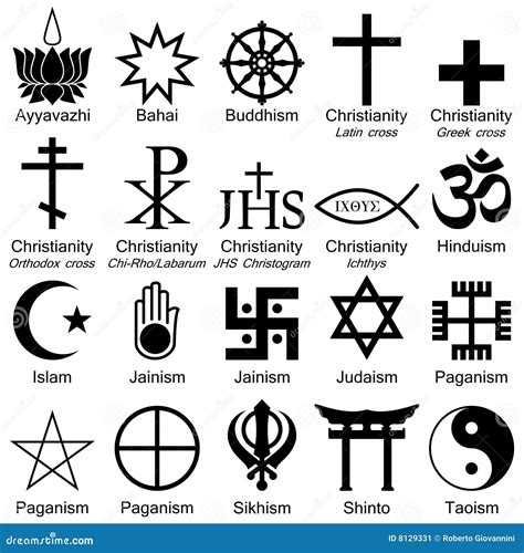 World Religion Symbols Stock Image Image 8129331