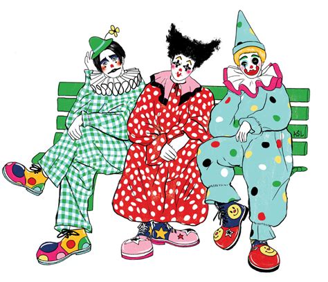 Amanda Lanzone Art Illustration Clowns Clown Illustration Cute Clown Vintage Clown