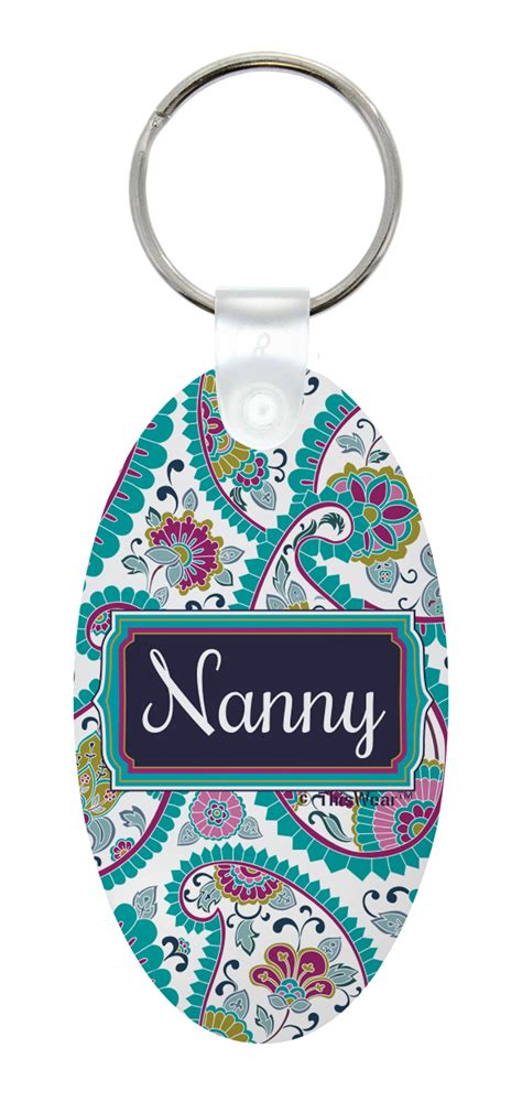 nanny paisley nanny birthday ts nanny grandma aluminum oval keychain ebay