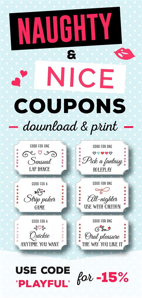 Love Coupon Book Printable Love Coupons Romantic T For Him Sexy Valentine S T