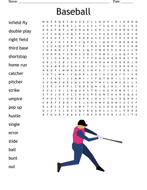 Baseball Crossword Worksheet Education Com Baseball Crossword Puzzle