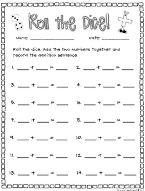 Print out enough copies for partners to share in a center. Math Workstations: Dice and Domino Fun! by Once Upon a ...