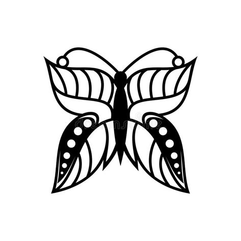 Butterfly Vector Stock Vector Illustration Of Monochrome 211687488