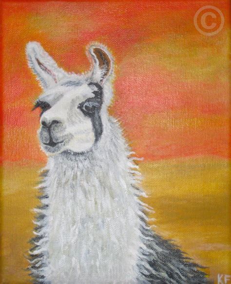 Fine Art By Kat Blog Llama Painting