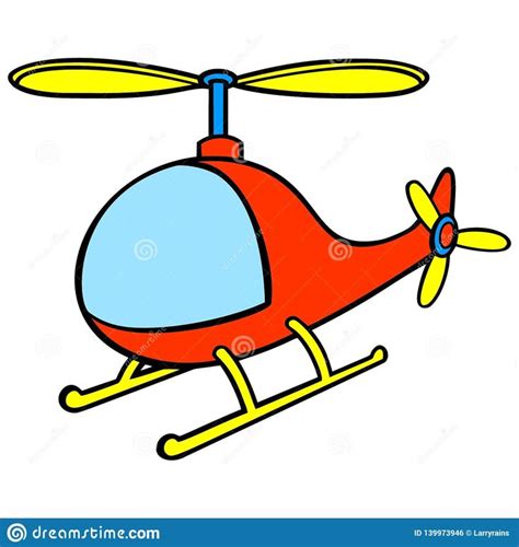 Helicopter Cartoon Stock Vector Illustration Of Cartoon 139973946