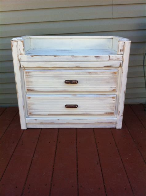 Adorable Shabby Chic Old Dresser Turned Into A Bench With Storage Love