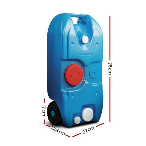 Weisshorn 40l Portable Wheel Water Tank Blue Discount Appliances