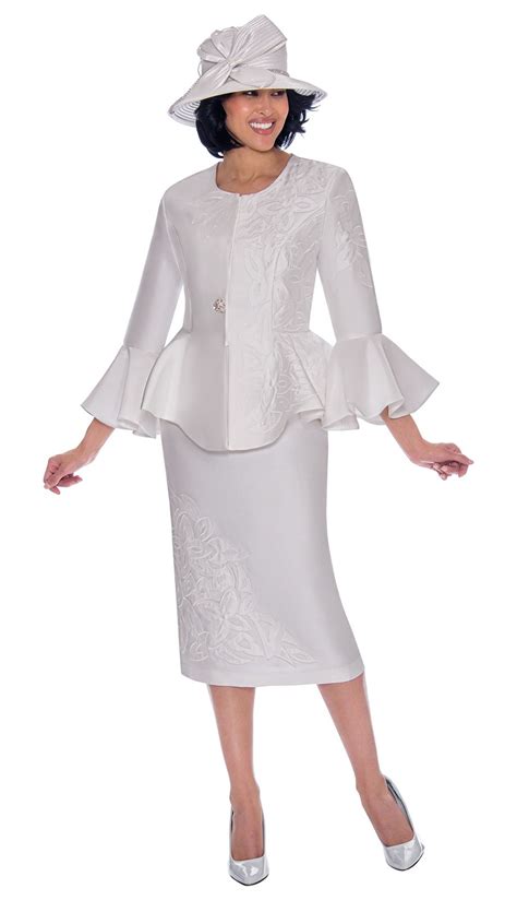 Gmi G7112 Wh Womens White Skirt Women Church Suits White Skirt Suit