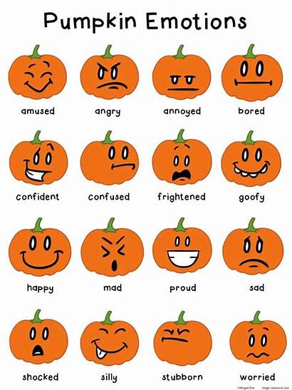 Emotions Pumpkin Memory Preschool Identifying Practice Feelings