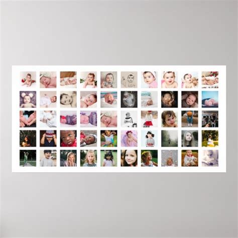 50 Photo Collage Personalized Poster