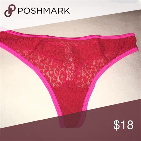 Victorias Secret Red Lace Cheeky Panty Thong New Gorgeous Sexy Victoria