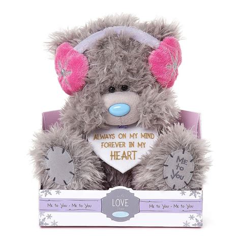 9 Love Heart With Ear Muffs Me To You Bear G01w4152 Me To You