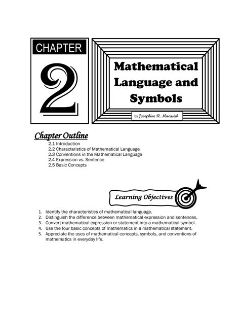 Chapter 2 Mathematical Language And Symbols For Students Chapter 2