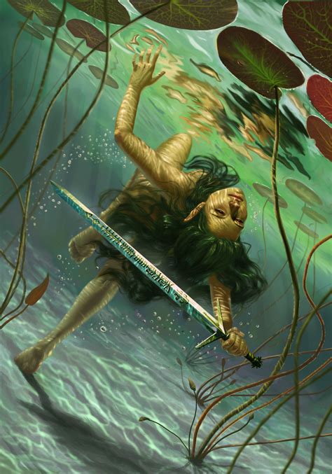 Lady Of The Lake Gwent Card By Danielaivanova On Deviantart Dark Fantasy Art Fantasy Artwork