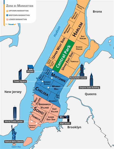 Manhattan Mappa Turistica Manhattan Attrazioni Turist