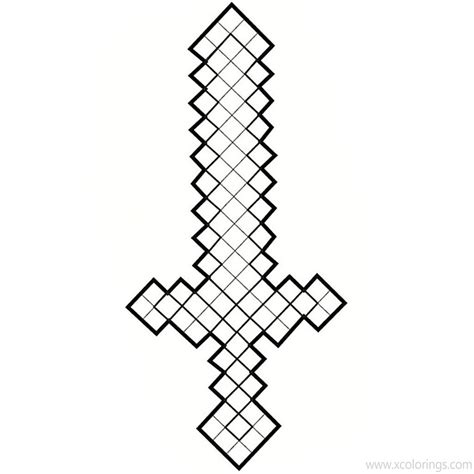 Minecraft Sword And Steve Coloring Pages Xcolorings Com Sexiz Pix