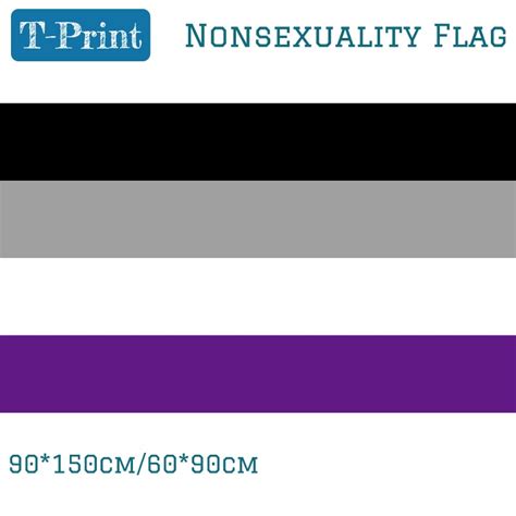 Asexuality Nonsexuality Flag 3x5ft Polyester Banner Flying 15090cm 60